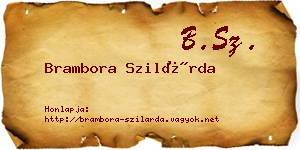 Brambora Szilárda névjegykártya